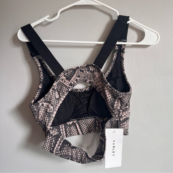 NWT Varley Let's Go Edris Sports Bra in Olive Snake M - Picture 4 of 5